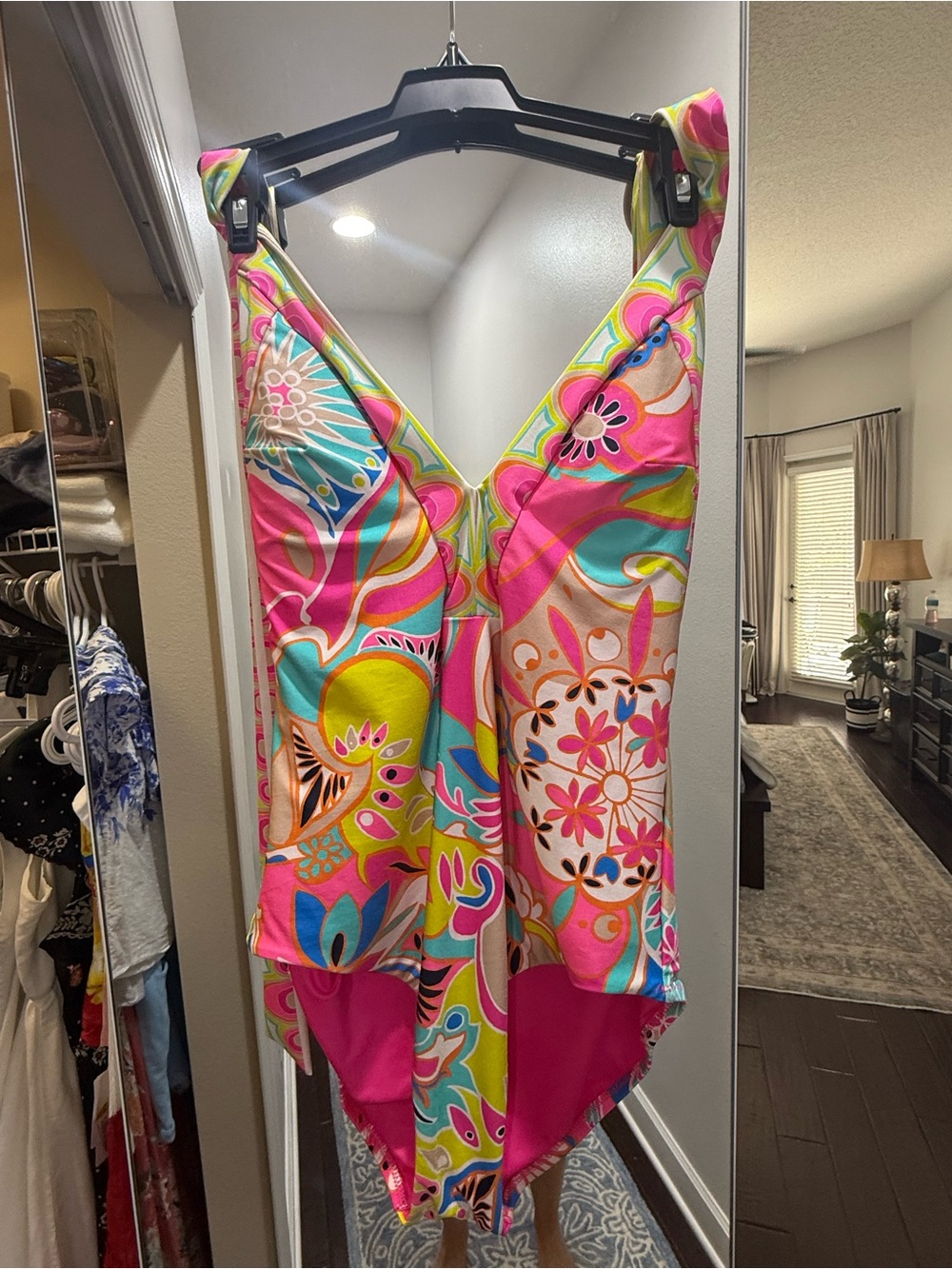 Trina Turk Pink Multicolor Floral One-Piece Swimsuit